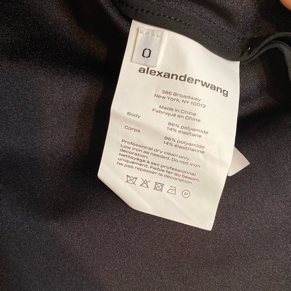 NWT Alexander Wang crystal-embellished split-cuff shirt 0 $495 - Picture 7 of 9